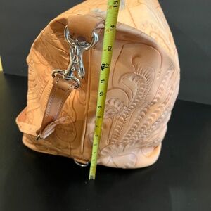 LEADERS IN LEATHER Tooled Bucket Bag